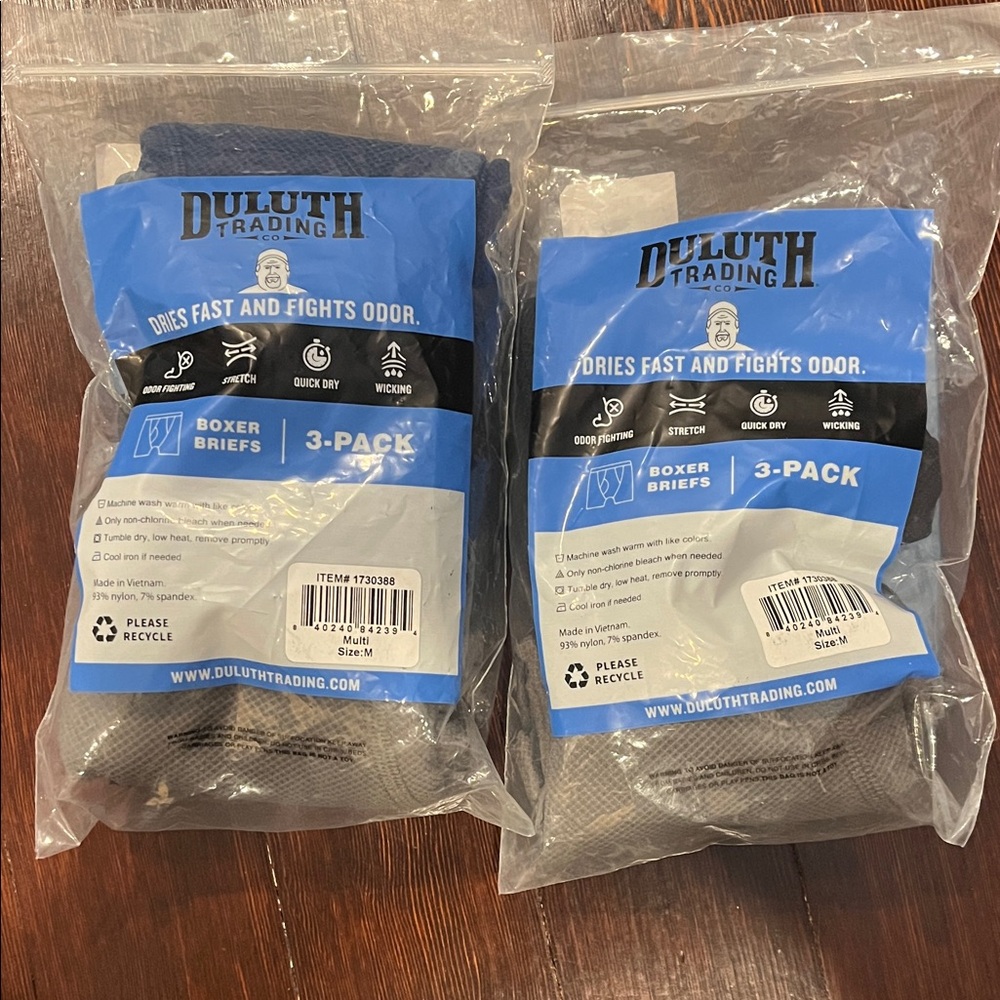 Duluth Trading Co Buck Naked Boxer Briefs 3-Pack - Black 5 pairs total - Picture 2 of 2